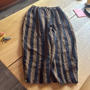 Mabel pants in black&brown stripe